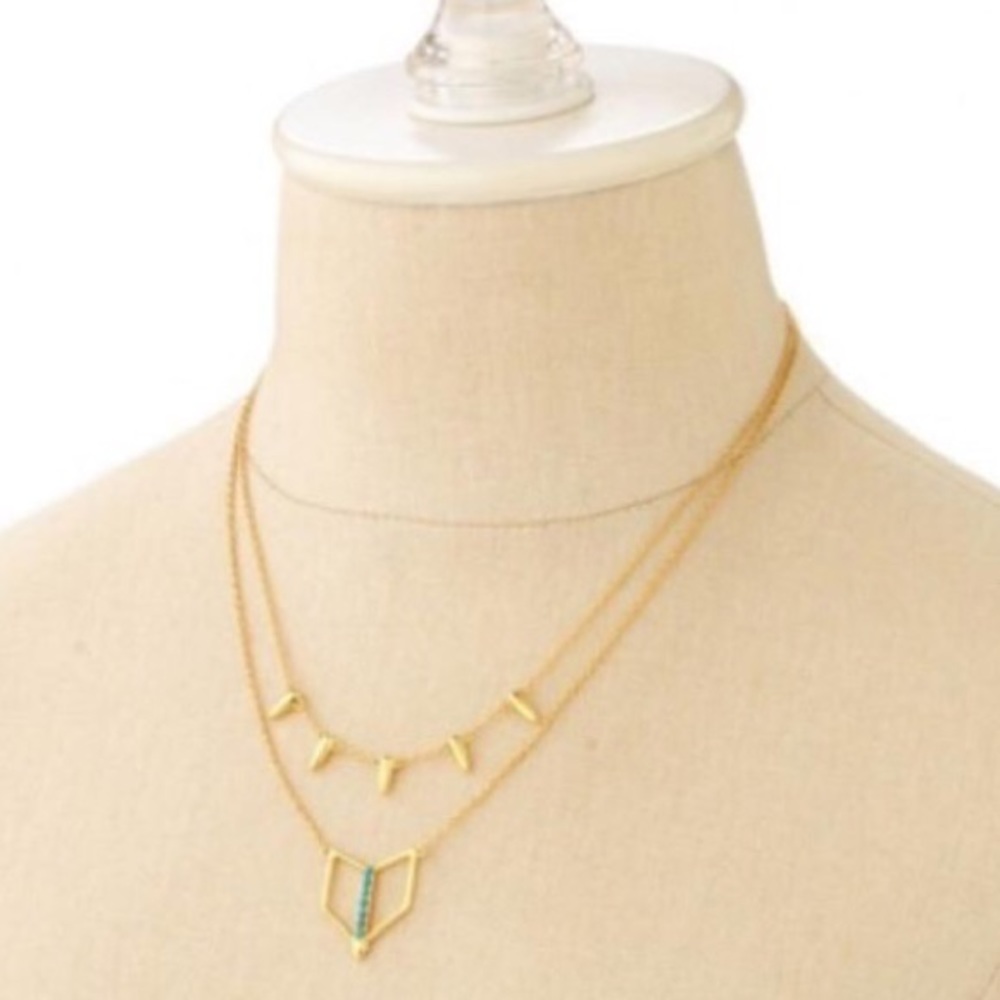 :: S&D Gold/Turquoise Layering Necklace [6 in 1] - Picture 7 of 7